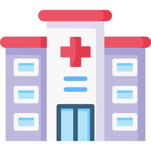Hospital building icon – medical robot rental for hospitals in India